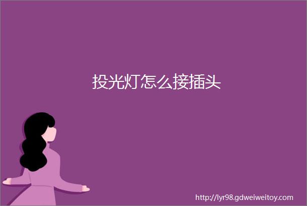 投光灯怎么接插头