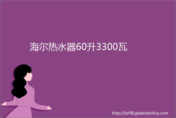 海尔热水器60升3300瓦