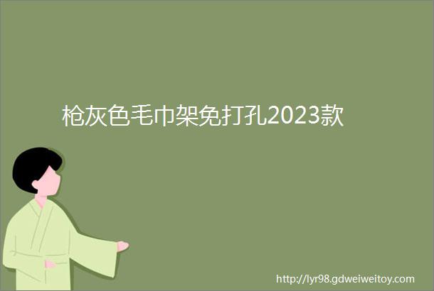 枪灰色毛巾架免打孔2023款